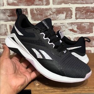 Reebok Nanoflex TR 2.0 Womens Sz 10 Black Mesh Athletic Cross Training Shoes